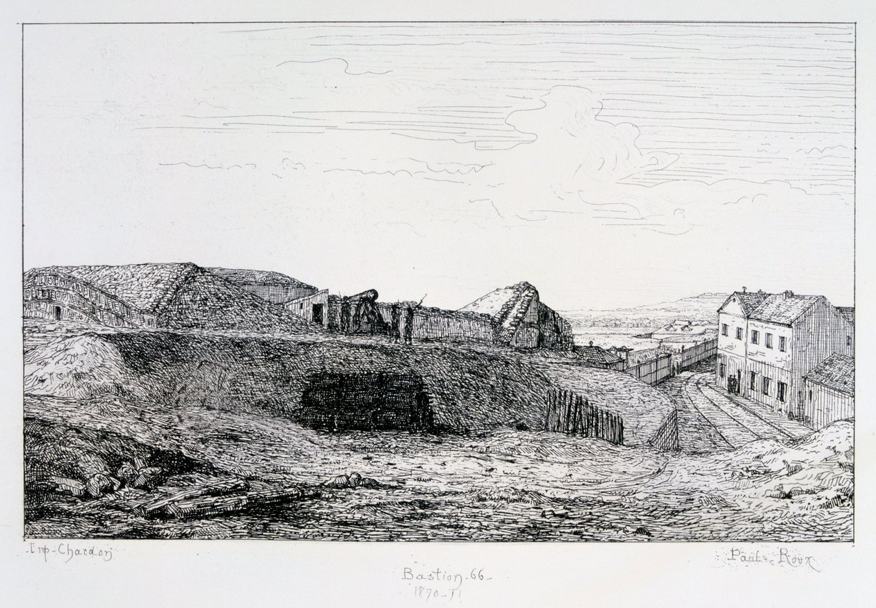 Bastion 66, Paris Kuşatması, 1870-1871 by Paul Roux