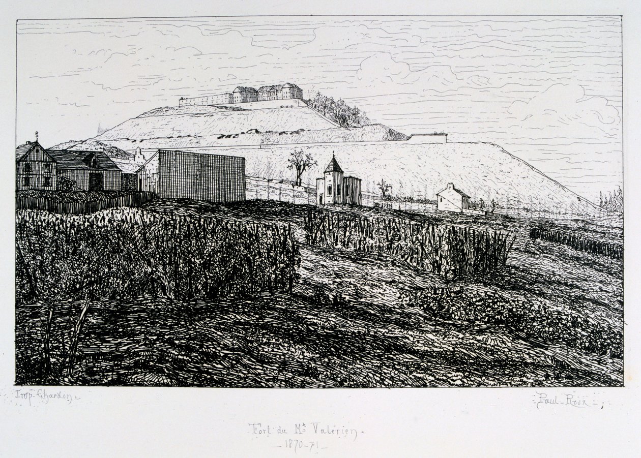 Fort du Mont Valerien, Paris Zaferleri, 1870-1871 by Paul Roux