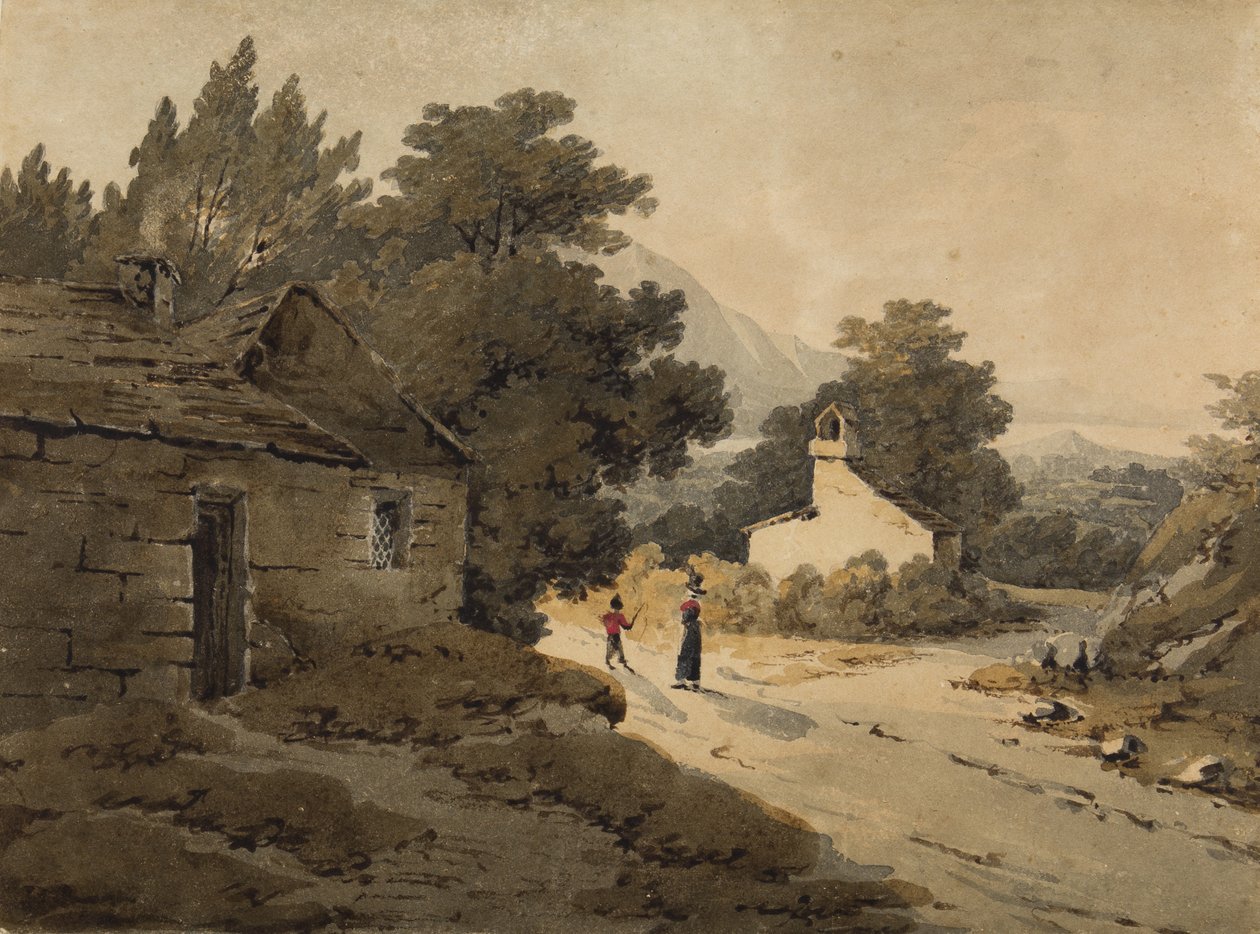 Bassenthwaite, Göller Bölgesi (kağıt üzerinde wc) by Paul Sandby