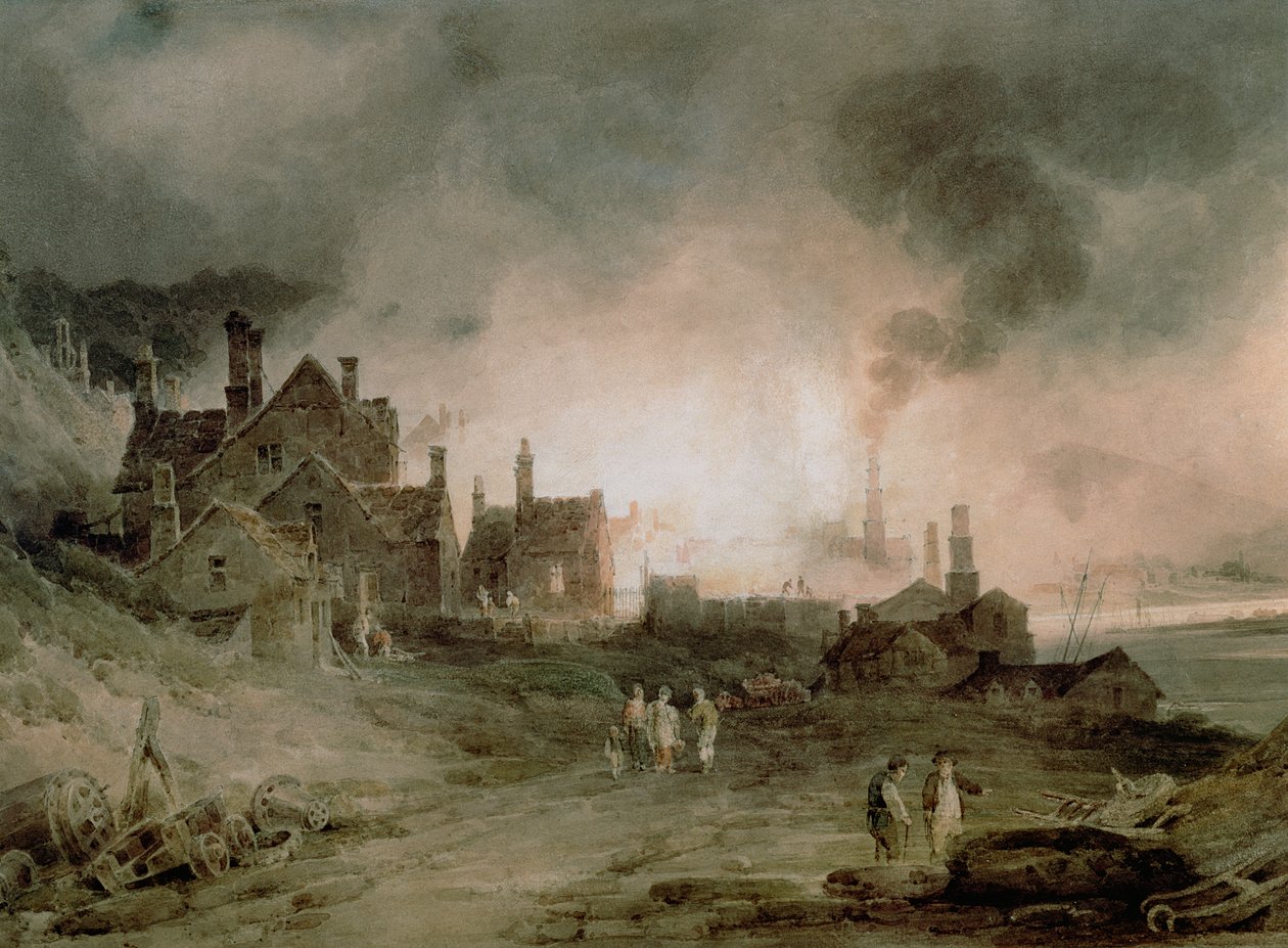 Bedlam Fırını, Madeley Dale, Shropshire, 1803 by Paul Sandby
