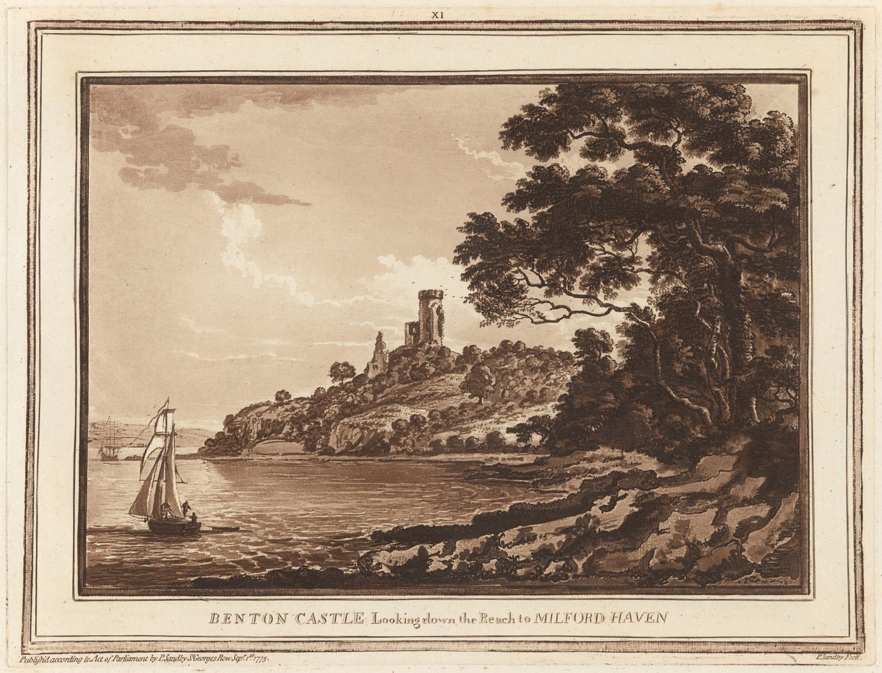 Benton Kalesi, Menzilden Milford Haven