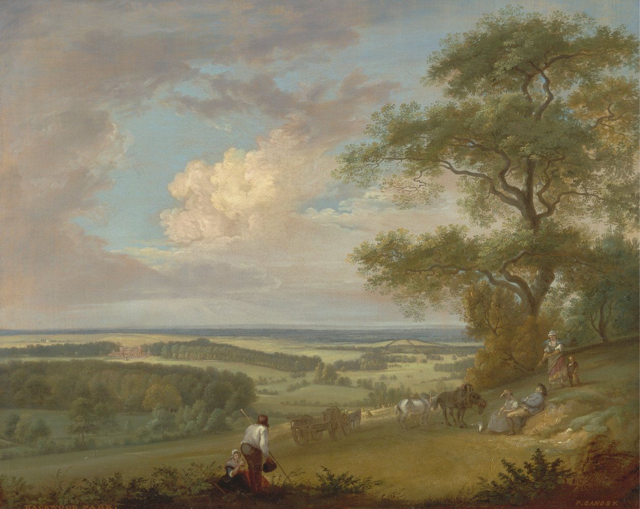 Hackwood Parkı, Hampshire by Paul Sandby