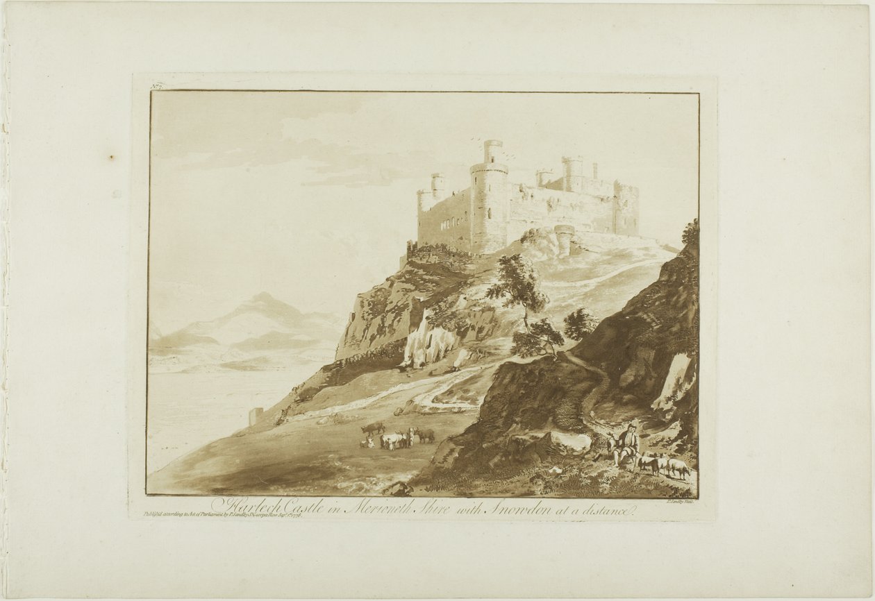 Uzakta Snowdon ile Merioneth Shire