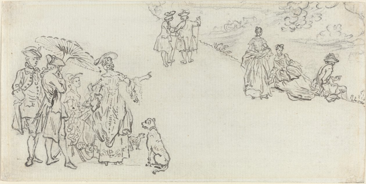 Bir Ülke Parkında Bayanlar ve Baylar by Paul Sandby