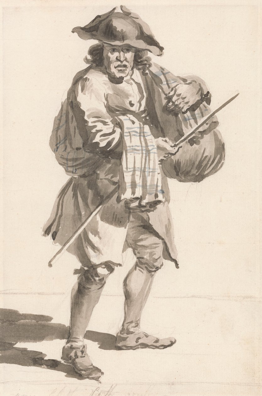 Londra Ağlıyor: Paketli Bir Adam, Eski Giysiler by Paul Sandby