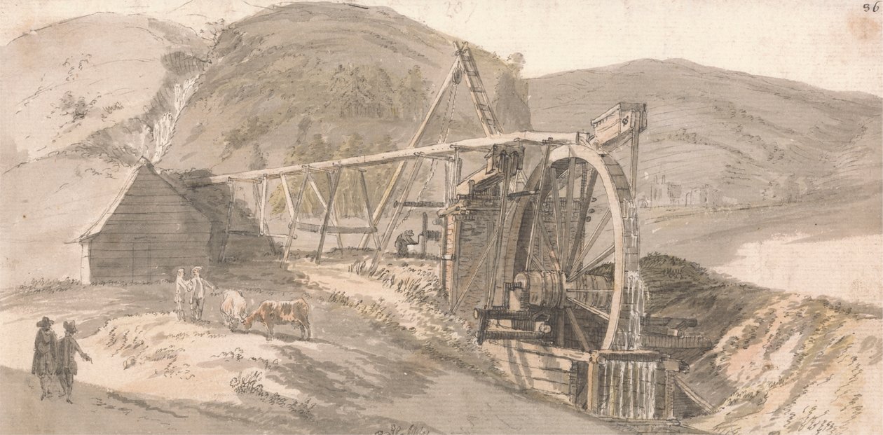 Lord Hopetoun'un Kurşun Madenleri by Paul Sandby