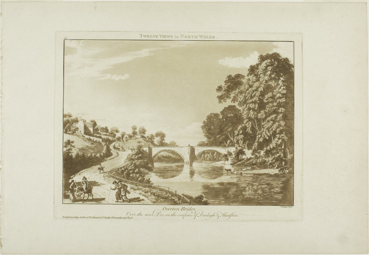 Overton Köprüsü/Dee Nehri Üzerinde, Denbigh ve Flintshire Sınırlarında by Paul Sandby