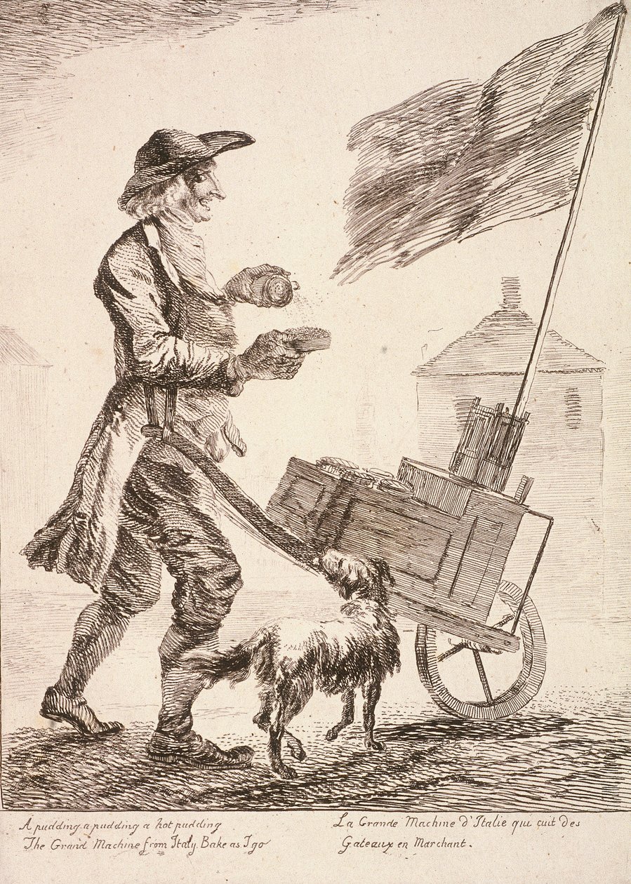 Puding satıcısı, Cries of London, 1760 by Paul Sandby