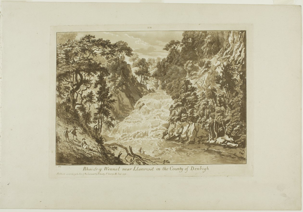 Denbigh Ülkesinde Llanrwst yakınlarındaki mutlaka görülmesi gereken Wennel by Paul Sandby