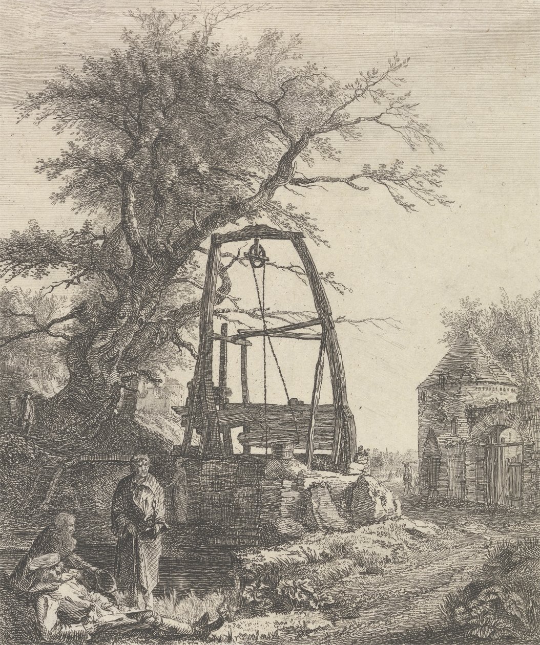 Bir Kuyu Yanında Dinlenen İskoç Dilenciler by Paul Sandby