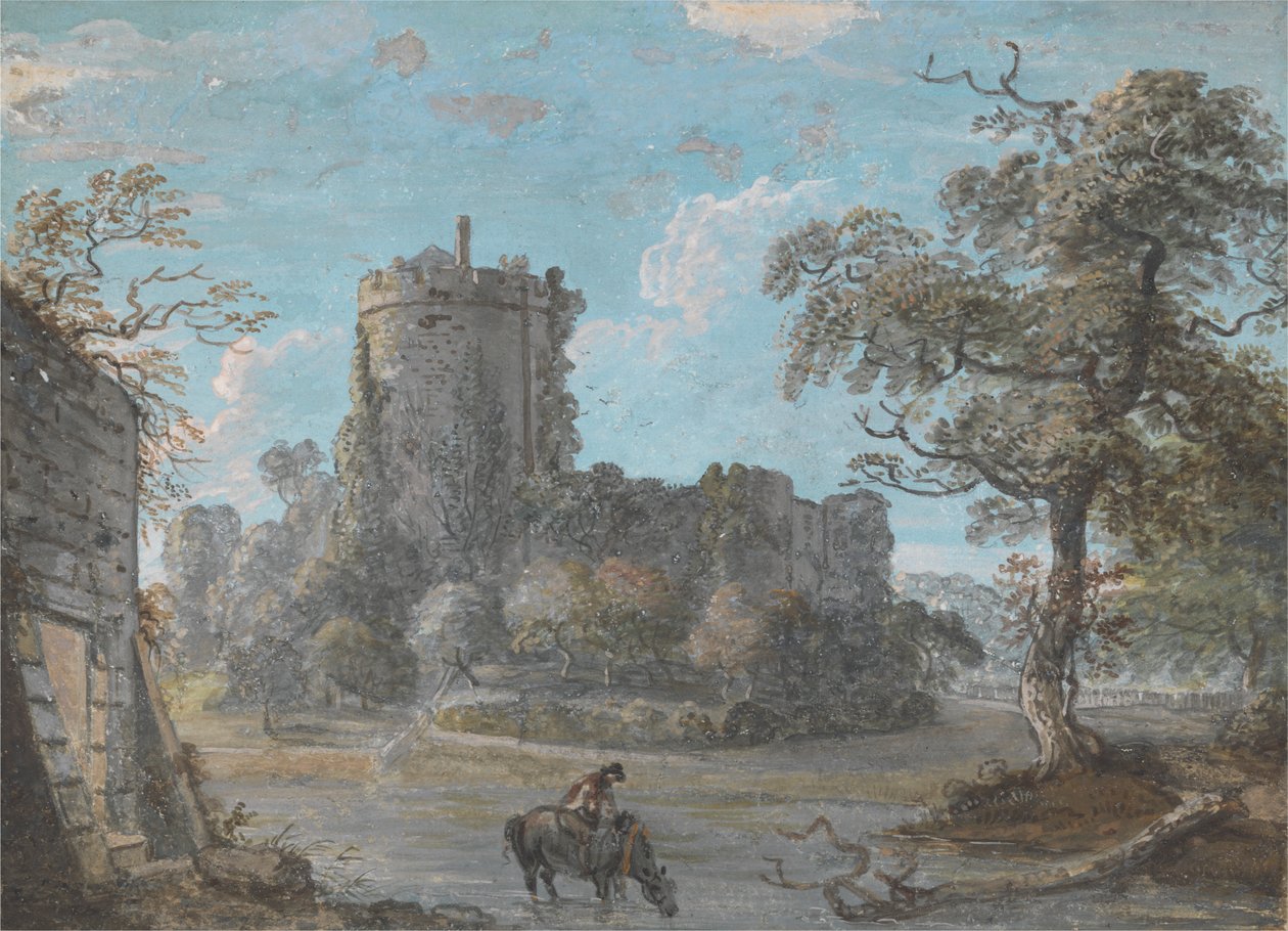 Chepstow Kalesi'ne giriş by Paul Sandby
