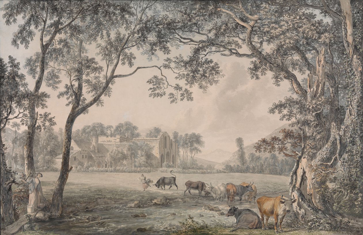 Haç Manastırı Valle, Denbighshire, 1770-79 by Paul Sandby