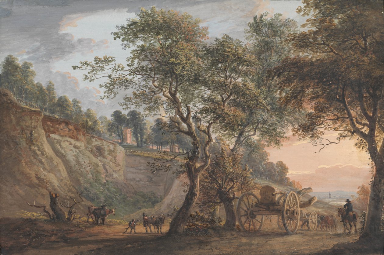 Charlton, Kent'te görüntüle by Paul Sandby