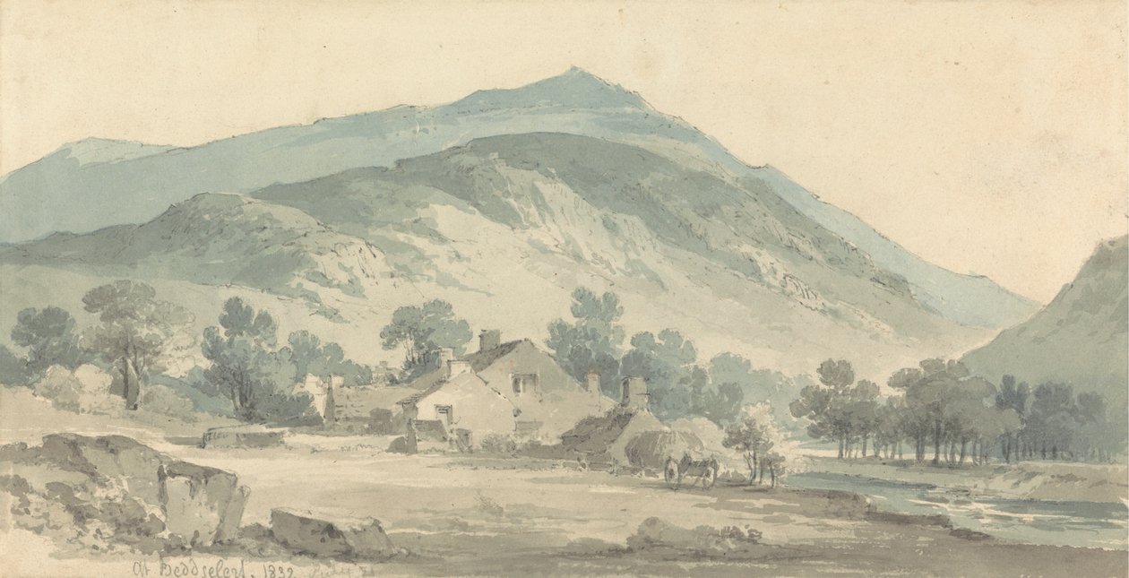Beddgelert'te Manzara, Kuzey Galler by Paul Sandby Munn