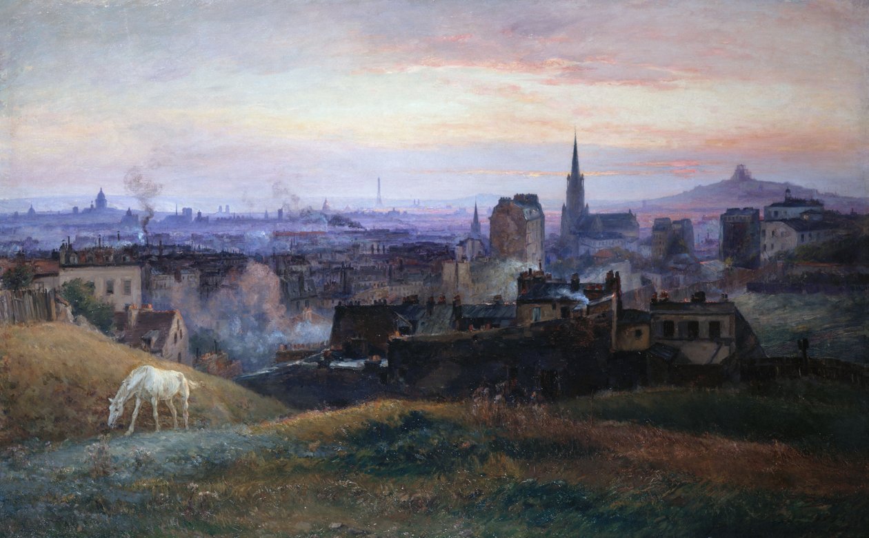 Ménilmontant#39;tan görülen Paris#39;in panoramik manzarası by Paul Schaan