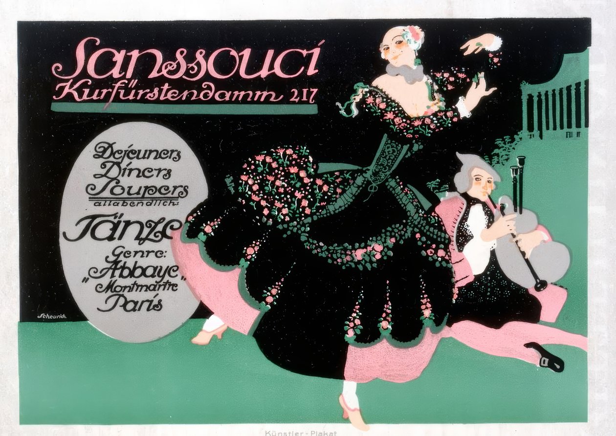 Sanssouci / Kurfürstendamm 217 / Öğle Yemeği / Akşam Yemeği / Çorba by Paul Scheurich