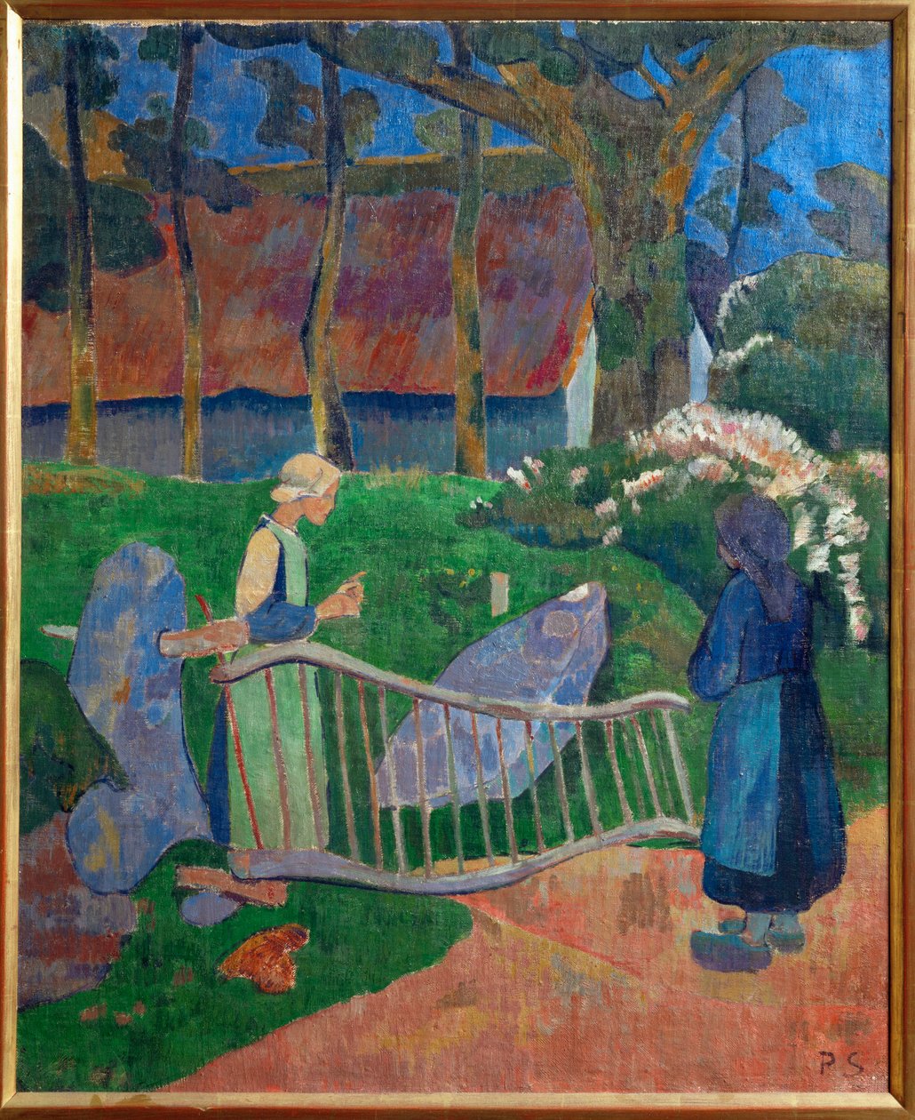 La barriere fleurie, Le Pouldu, Finisterre (tuval üzerine resim) by Paul Serusier