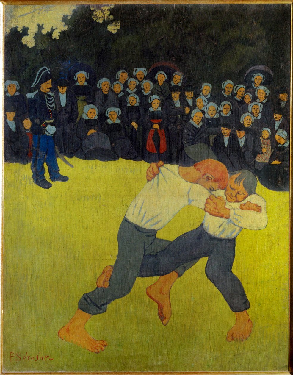 La lutte Bretonne (tuval üzerine resim) by Paul Serusier