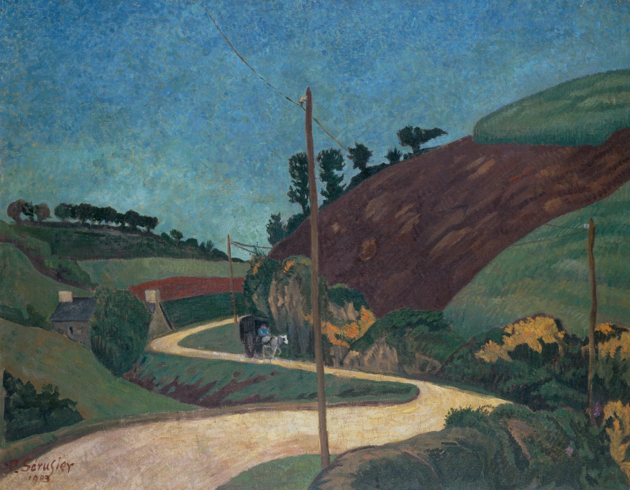 El Arabası ile Ülkedeki Posta Arabası Yolu by Paul Sérusier