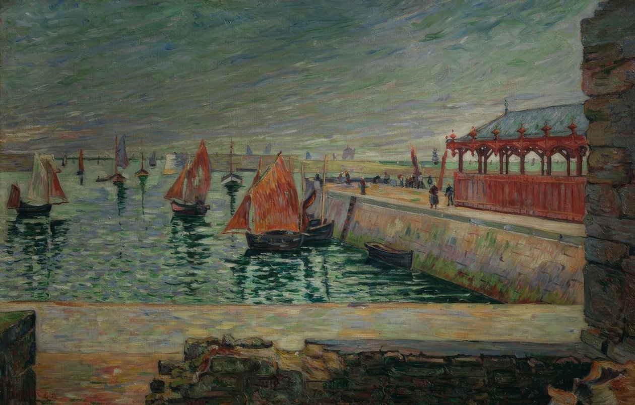 Balık pazarı, Port-en-Bessin by Paul Signac