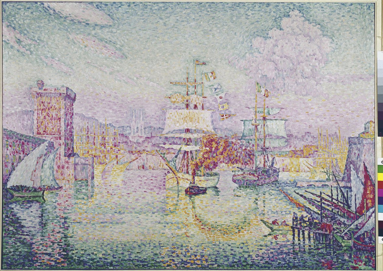 Marsilya limanına giriş (tuval üzerine yağlı boya by Paul Signac