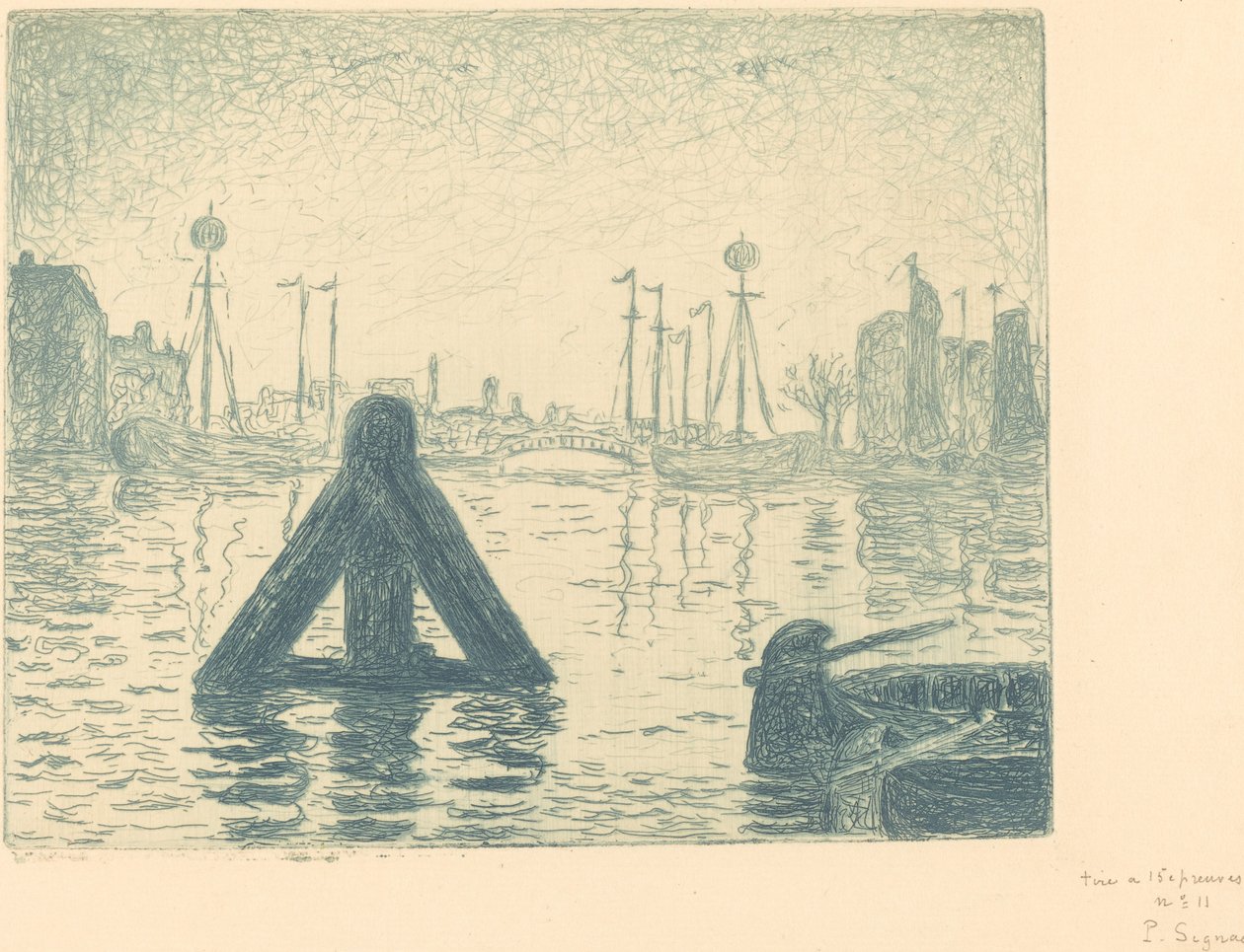 Hollanda Limanı - Flushing (La balise - En Holland, Flessingue) by Paul Signac