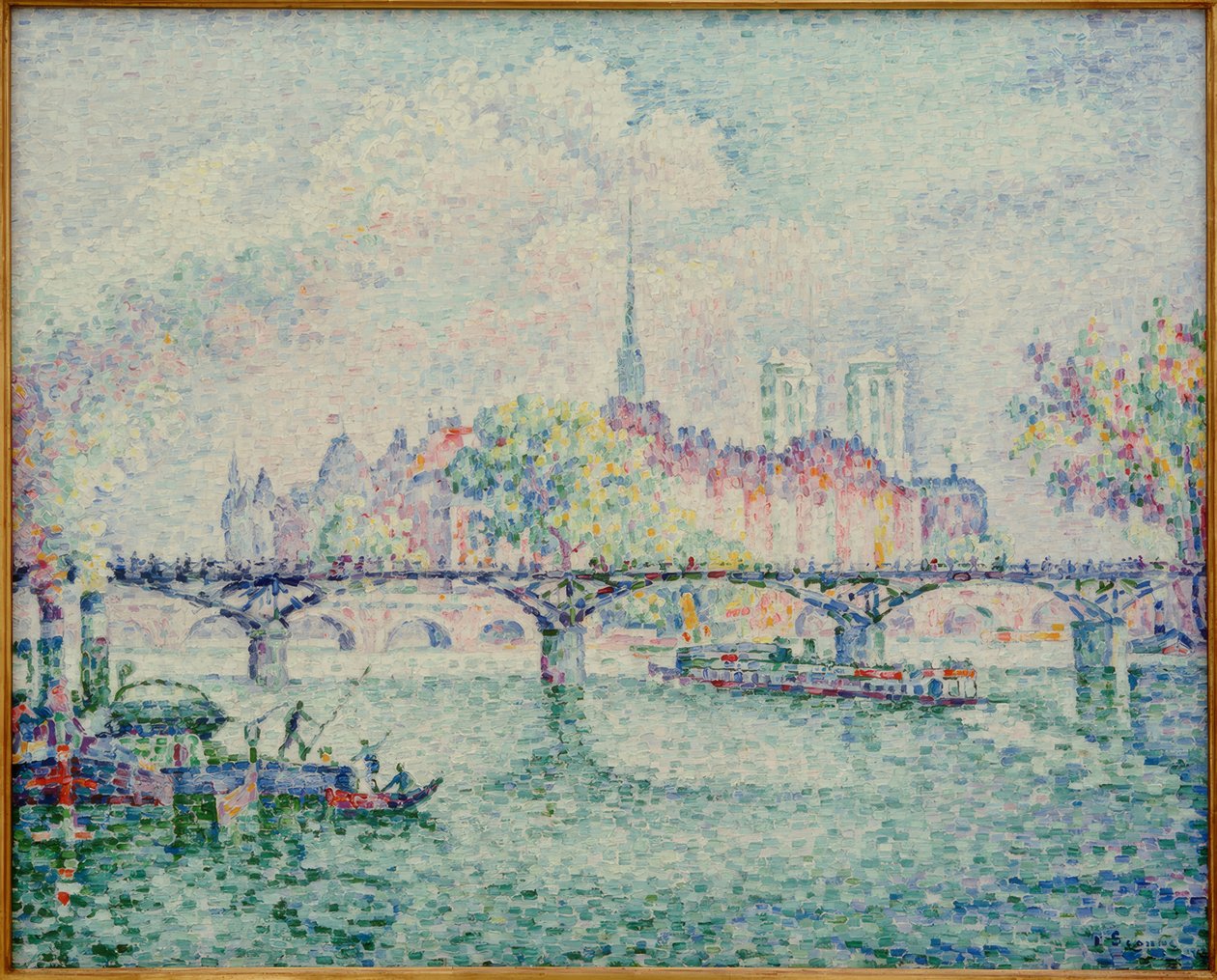 Pont des Arts (Der Pont des Arts) by Paul Signac