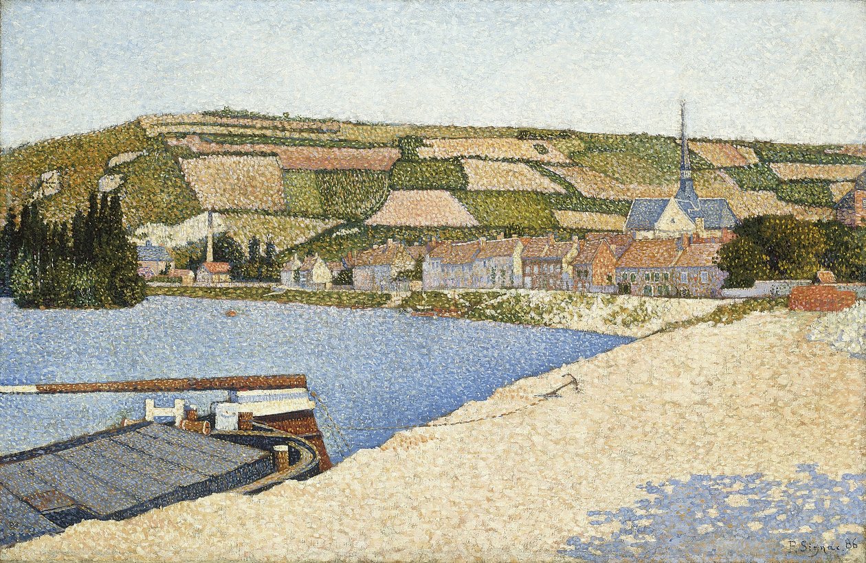 Les Andelys, Aval Sahili, 1886 by Paul Signac