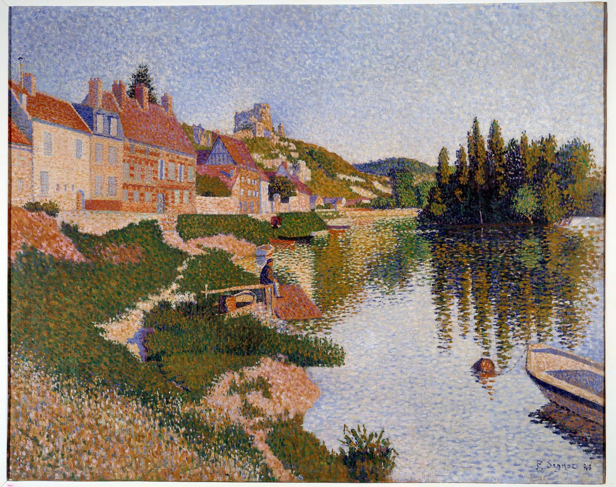 Les Andelys, banka tablosu Paul Signac (1863-1935) 1886 Güneş. 0,65x0,81 m Paris, Orsay Müzesi by Paul Signac