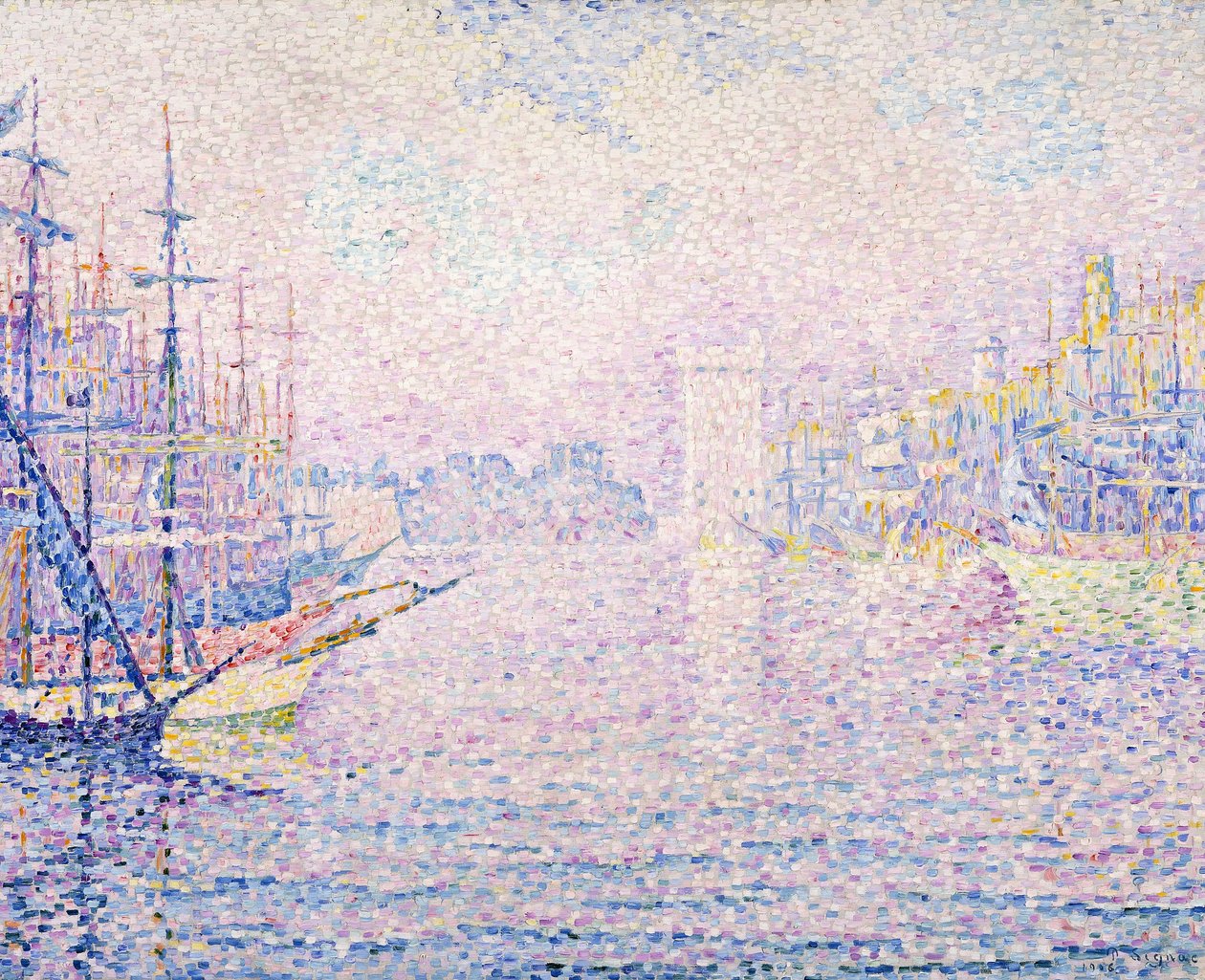Marsilya Limanı, Sabah Sisi, 1906 by Paul Signac