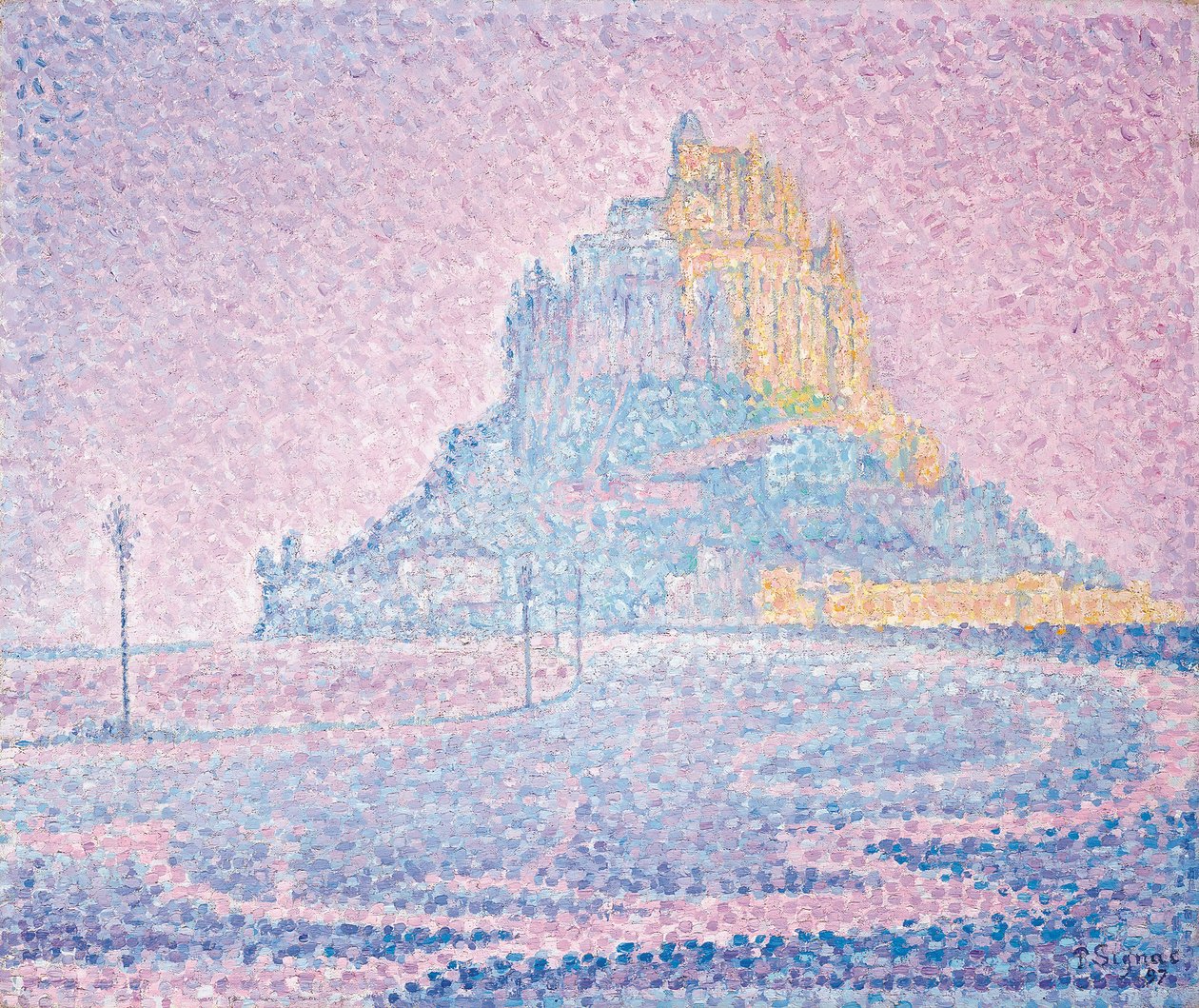 Mont Saint-Michel, Sis ve Güneş, 1897 by Paul Signac