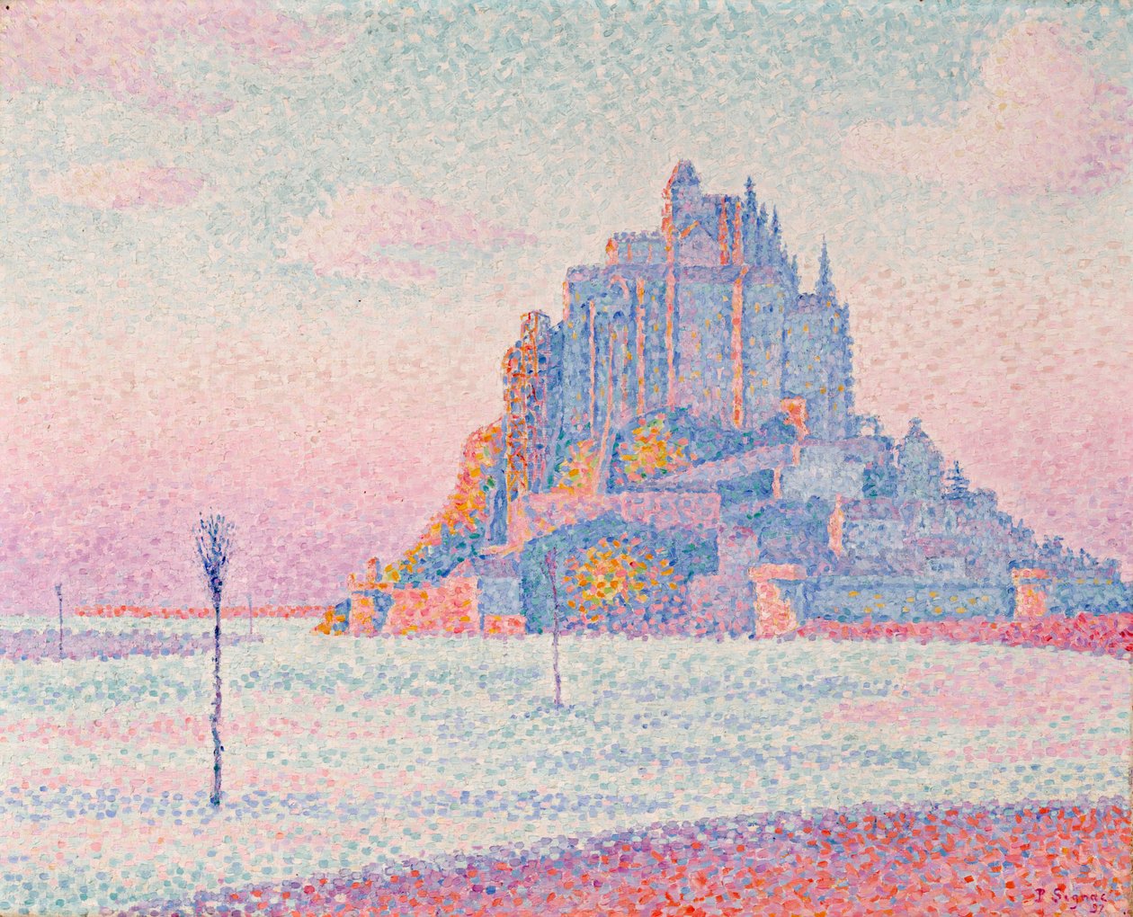Mont Saint-Michel, Batan Güneş by Paul Signac