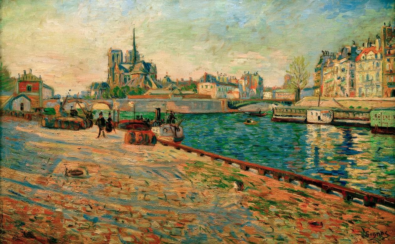 Notre-Dame, l’ Ile Saint-Louis, vue du Quai de la Tournelle, by Paul Signac