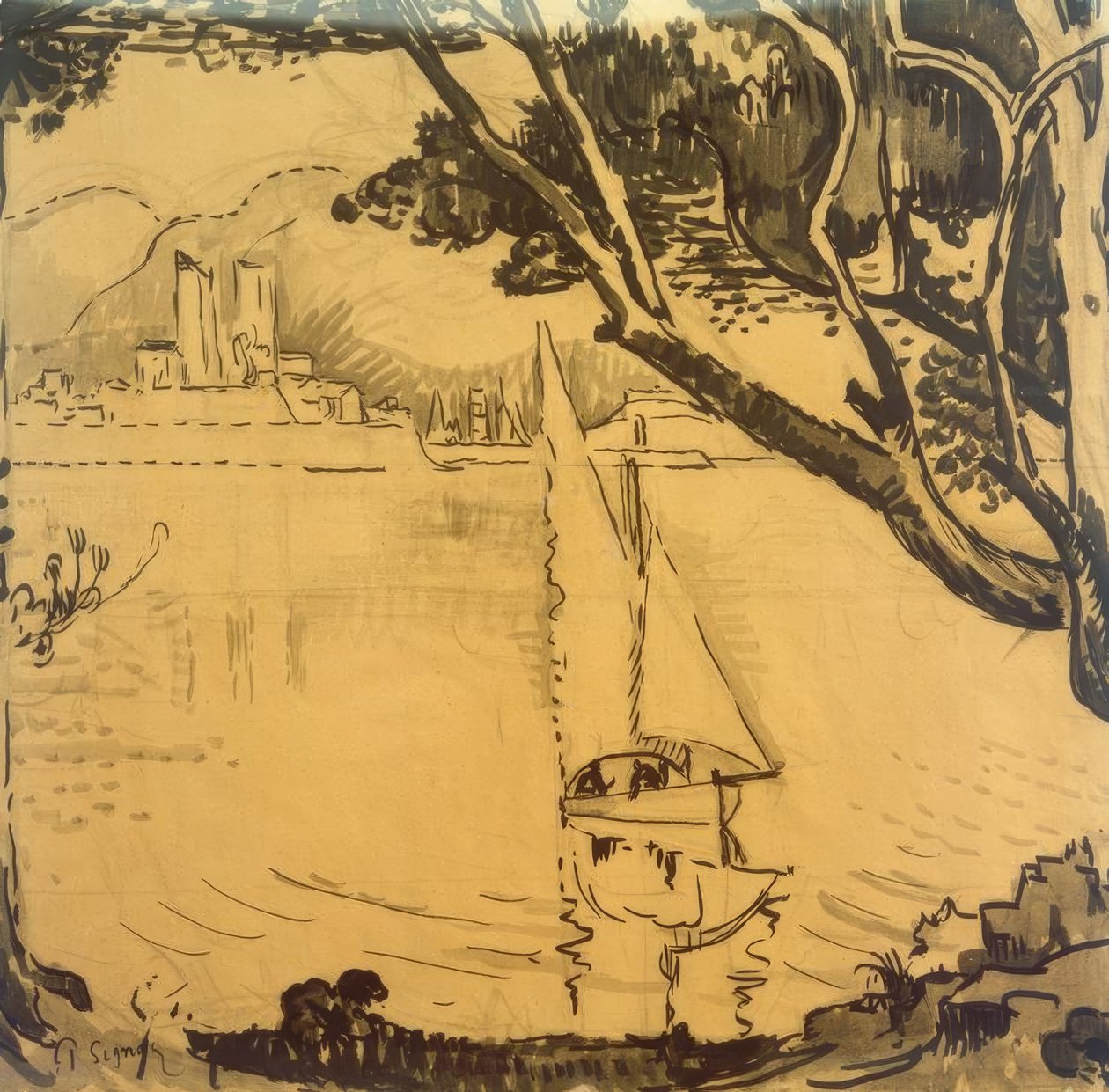 P.Signac, Pointe de Bacon by Paul Signac