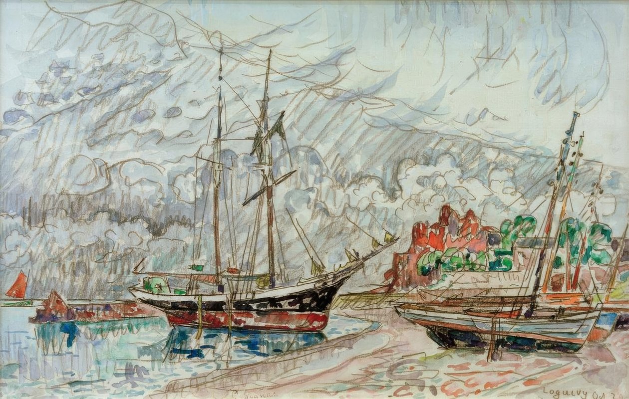 P. Signac / Marine a Loquivy by Paul Signac
