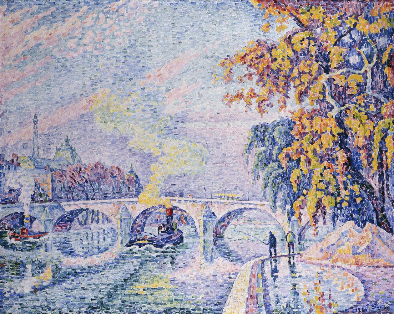 Pont Royal, Sonbahar; Pont Royal, Sonbahar, 1930 by Paul Signac