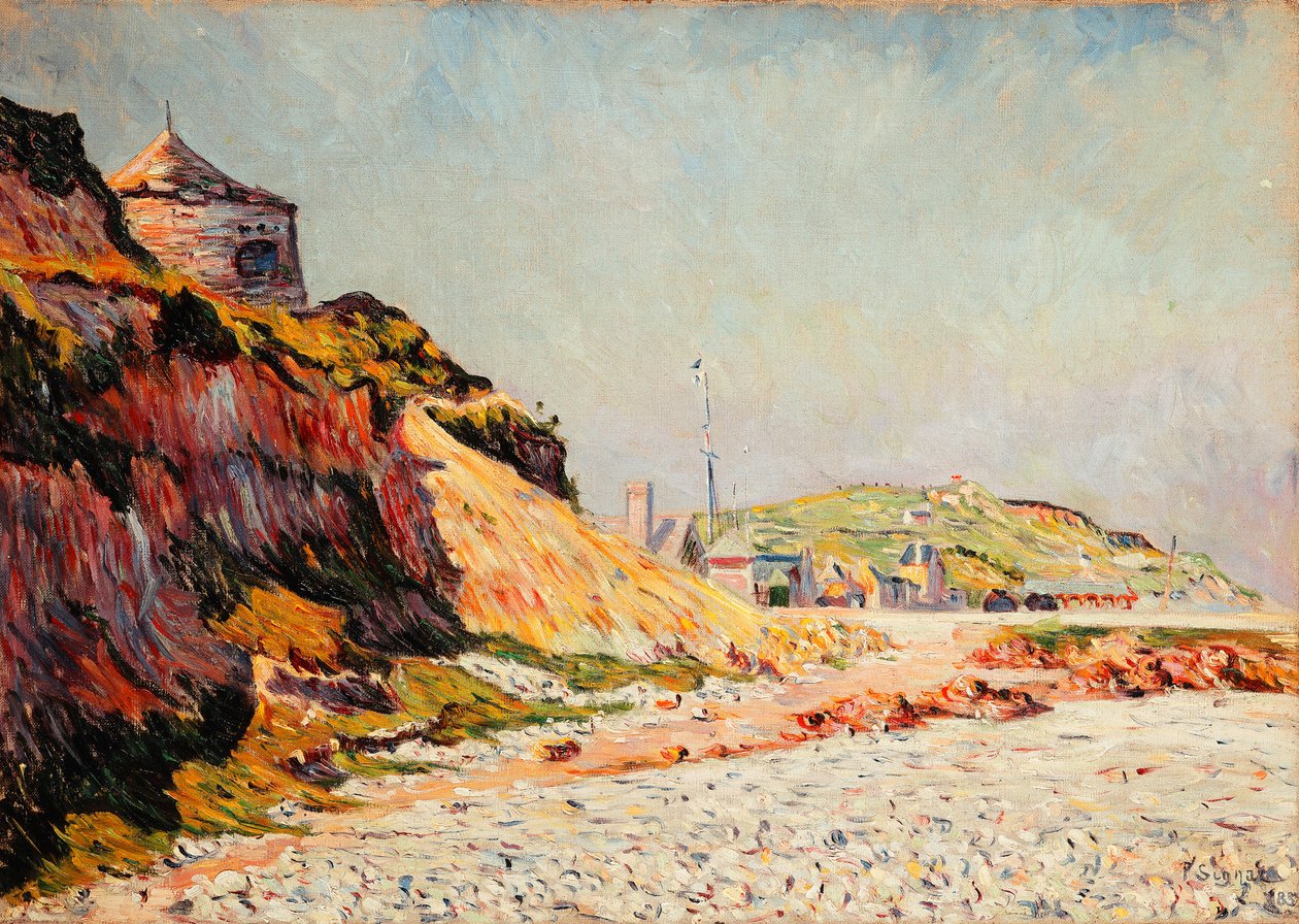 Port-en Bessin, 14 Temmuz; Port-en-Bessin, 14 Temmuz 1883 by Paul Signac