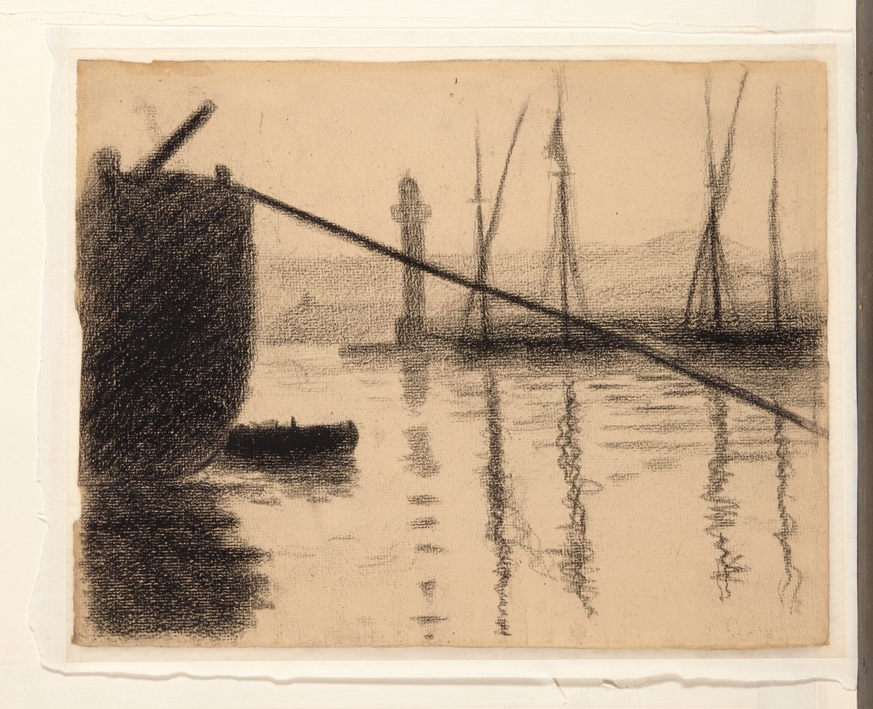 Saint-Tropez, tersaneden görülen iskele, 1892 by Paul Signac