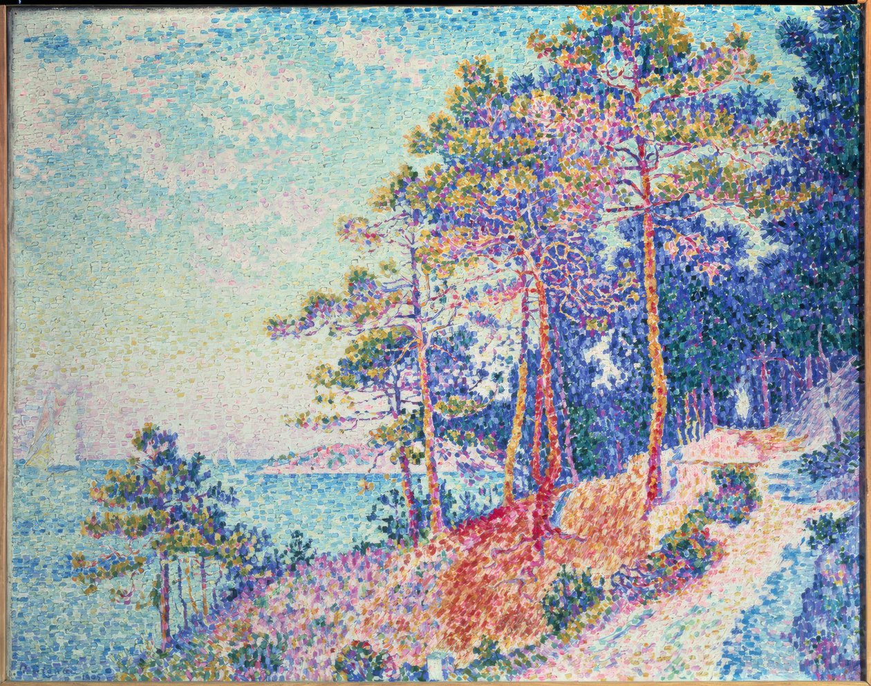 Saint Tropez, Gümrük Yolu by Paul Signac