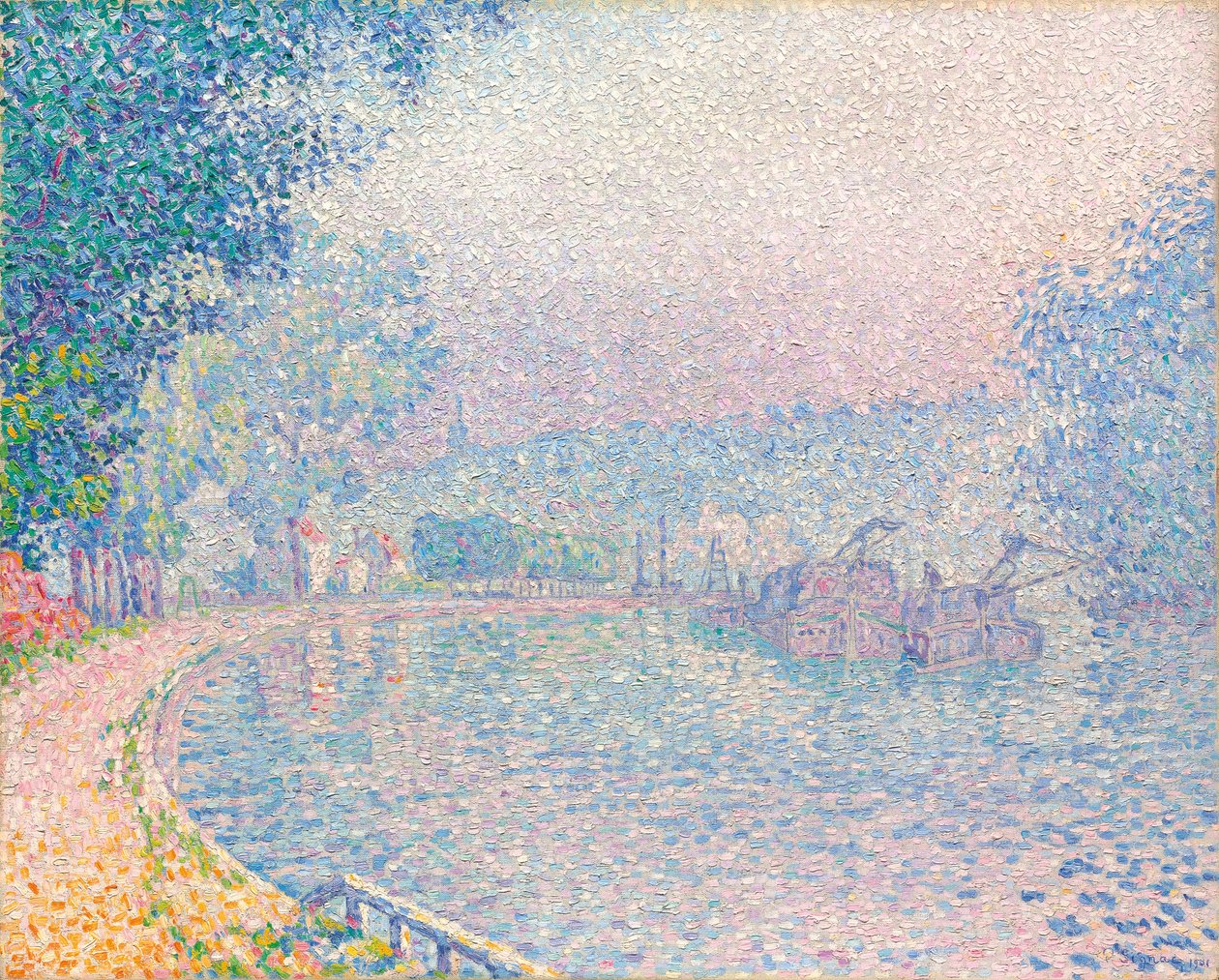 Samois, La Berge, Sabah, 1901 by Paul Signac
