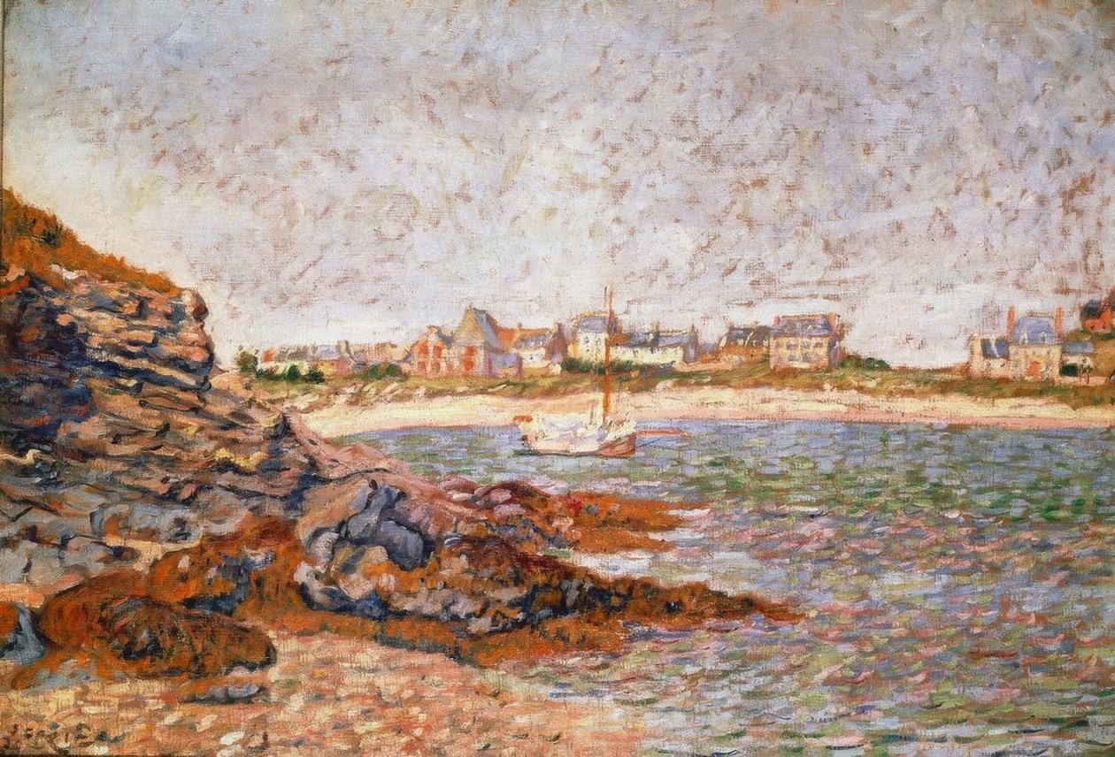 Aziz Briac, liman manzarası by Paul Signac