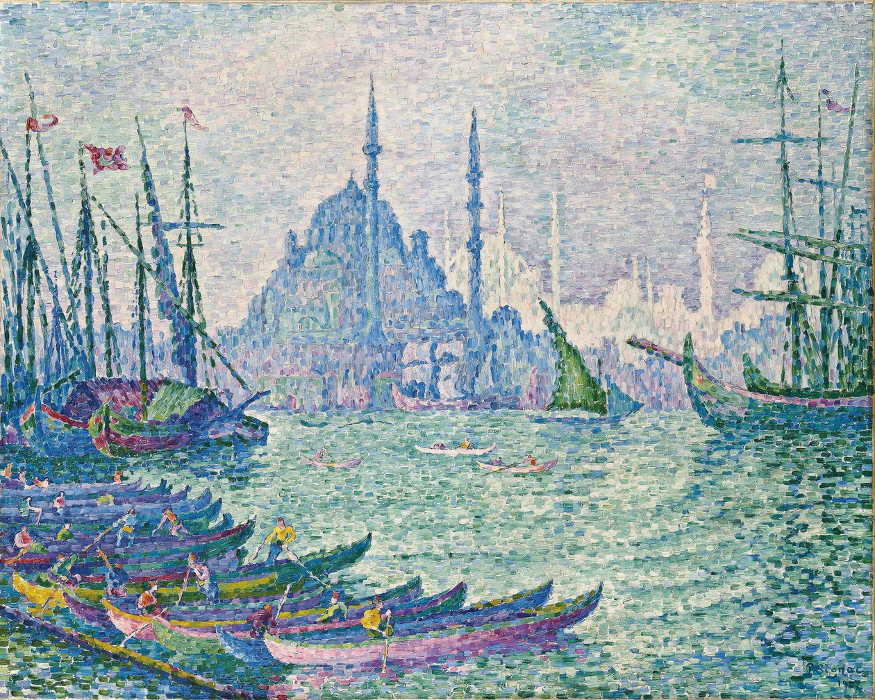 Haliç, Minareler - Signac, Paul (1863-1935) - 1907 - Tuval üzerine yağlı boya - 73x92,5 - Özel Koleksiyon by Paul Signac