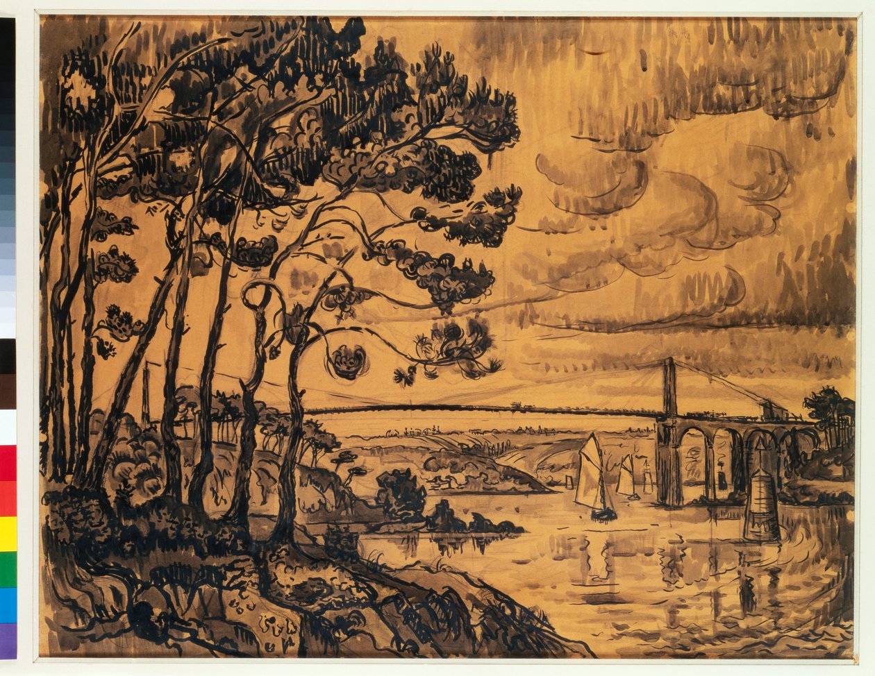 Lezardrieux Köprüsü, 1922 by Paul Signac