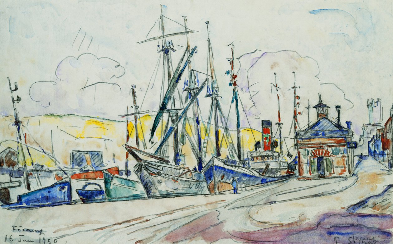Fecamp Limanı; Le Port a Fecamp, 1930 by Paul Signac