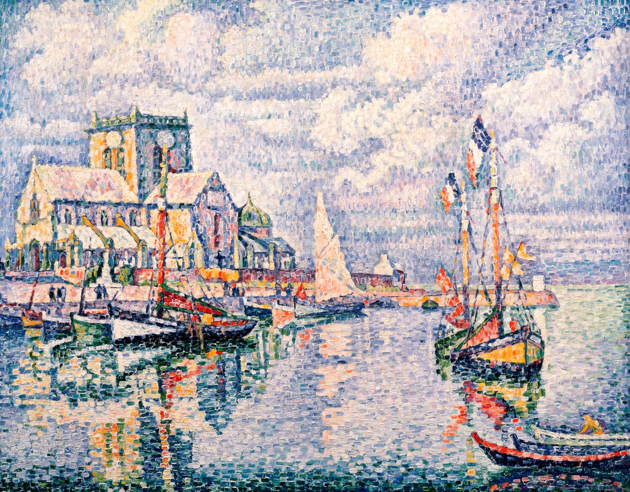 Barfleur Limanı, 1931 by Paul Signac