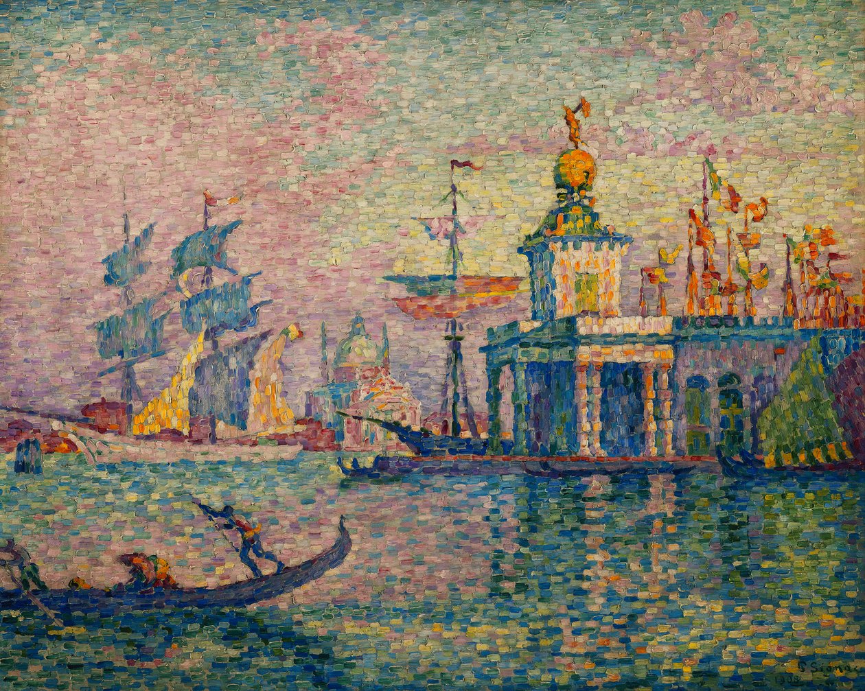 Venedik- Gümrük Dairesi; Venedik- Denizin gelenekleri, 1908 by Paul Signac