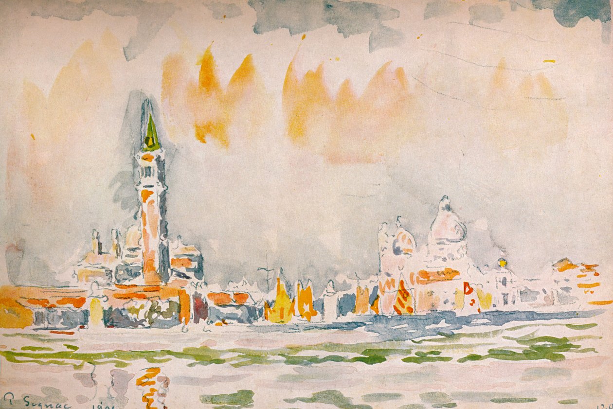 Venedik, 1906 by Paul Signac