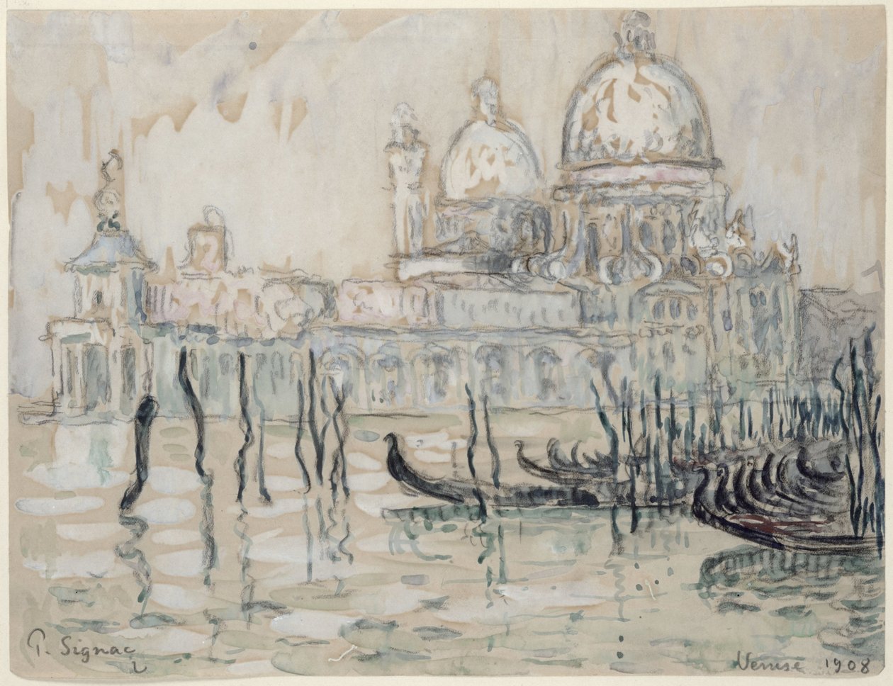 Venedik, 1908. by Paul Signac