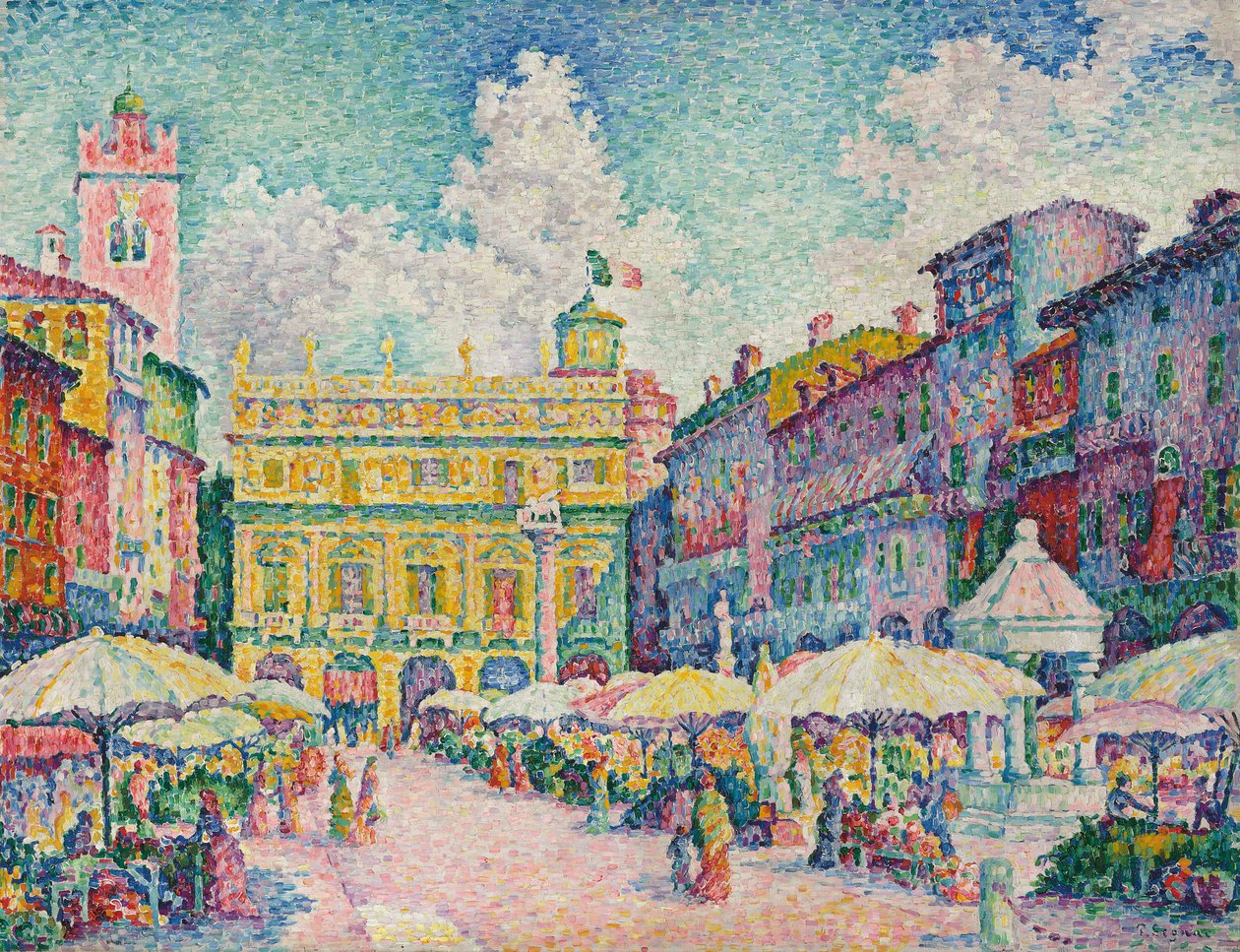 Verona Pazarı by Paul Signac