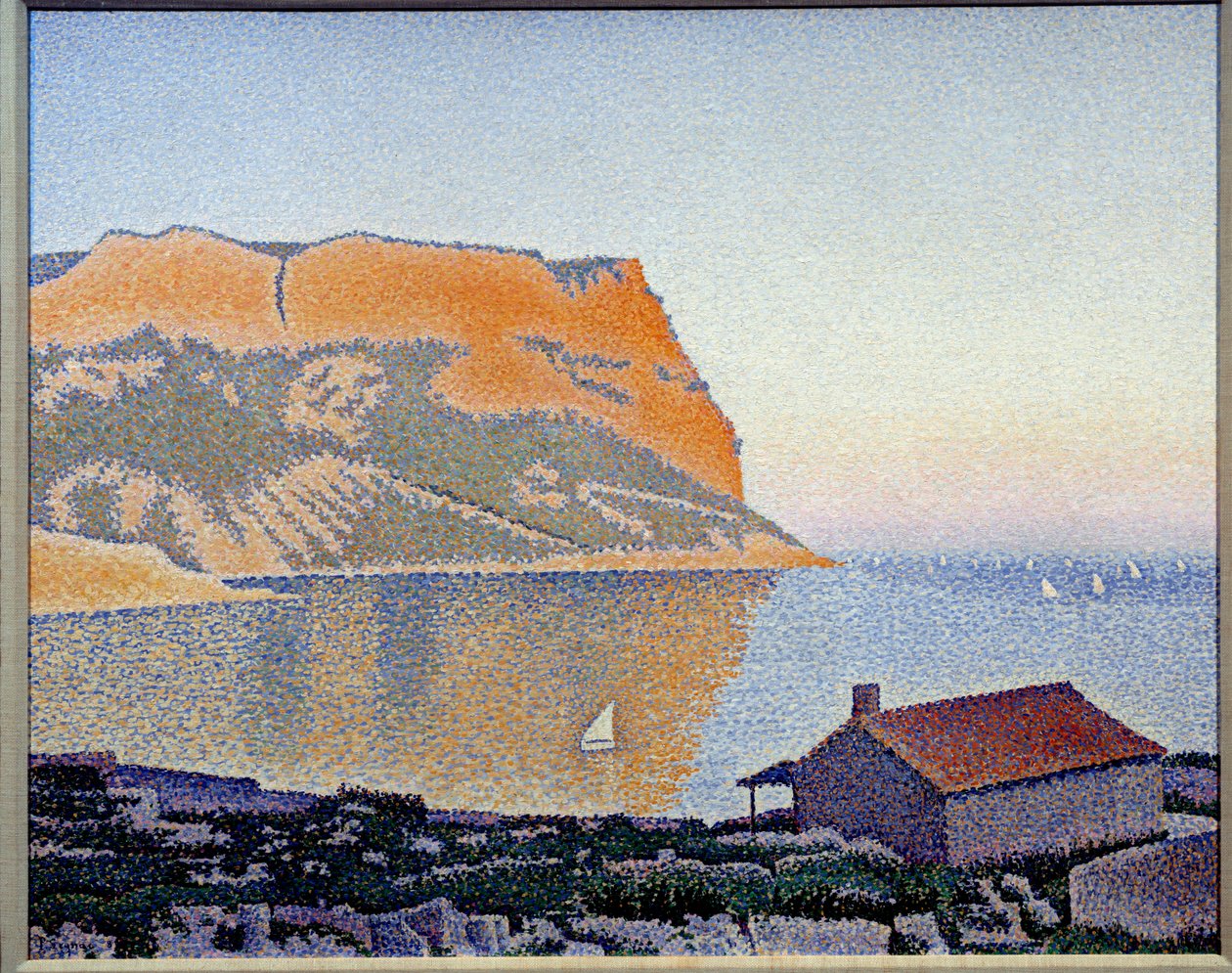 Frenk üzümü körfezinin görünümü, Cap Canaille Tablosu Paul Signac (1863-1935) 1889 Özel koleksiyon - Cassis körfezinin görünümü, Cap Canaille. Paul Signac
